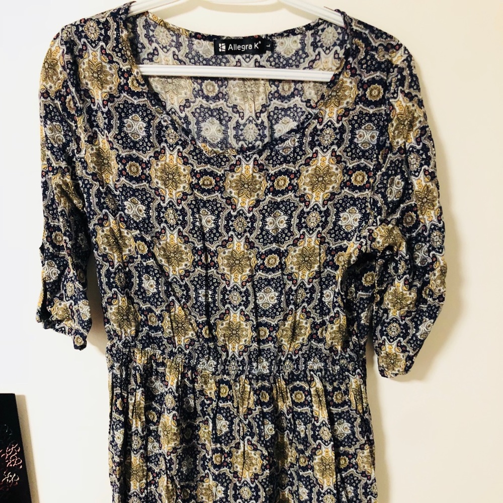 Allegra K three quarter sleeve dresse